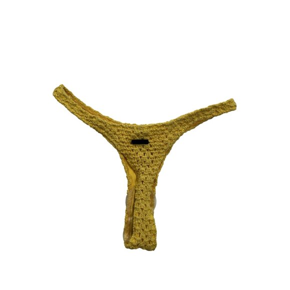 Triangl Swimwear Crochet Thong Bikini in Yellow - Picture 2 of 3